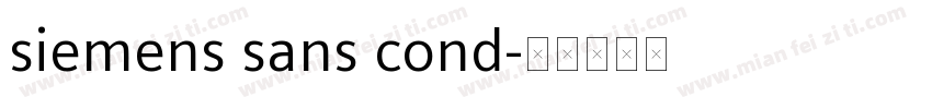 siemens sans cond字体转换
